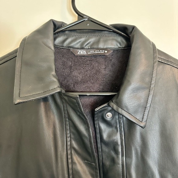 Zara M Faux Leather Shacket - Picture 2 of 2